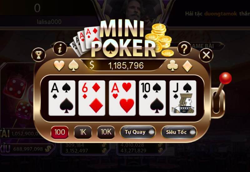 Mini poker - Tỷ lệ thưởng cao và cơ hội kiếm tiền hấp dẫn